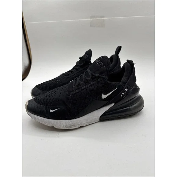 Nike Air Max 270 (GS) Black Running Shoes 943345-001 Size 7Y W 5.5 - Picture 2 of 11